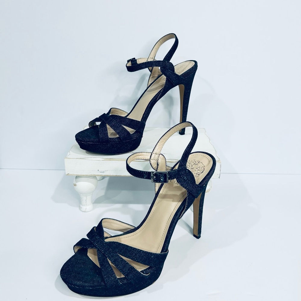 Vince Camuto JessaMae  Denim Heels Sandal